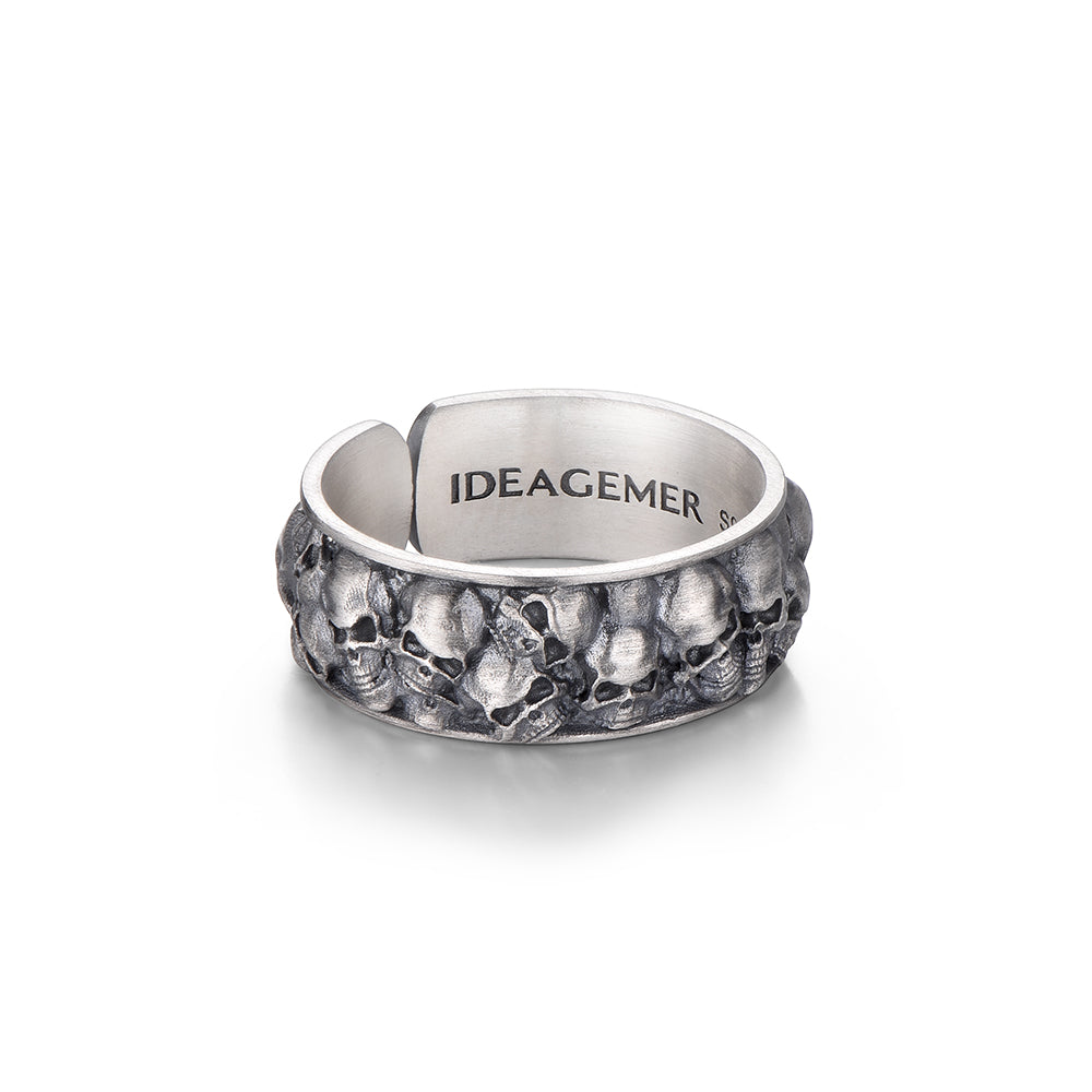 Men's Vintage High Street Skull Sterling Silver Rings