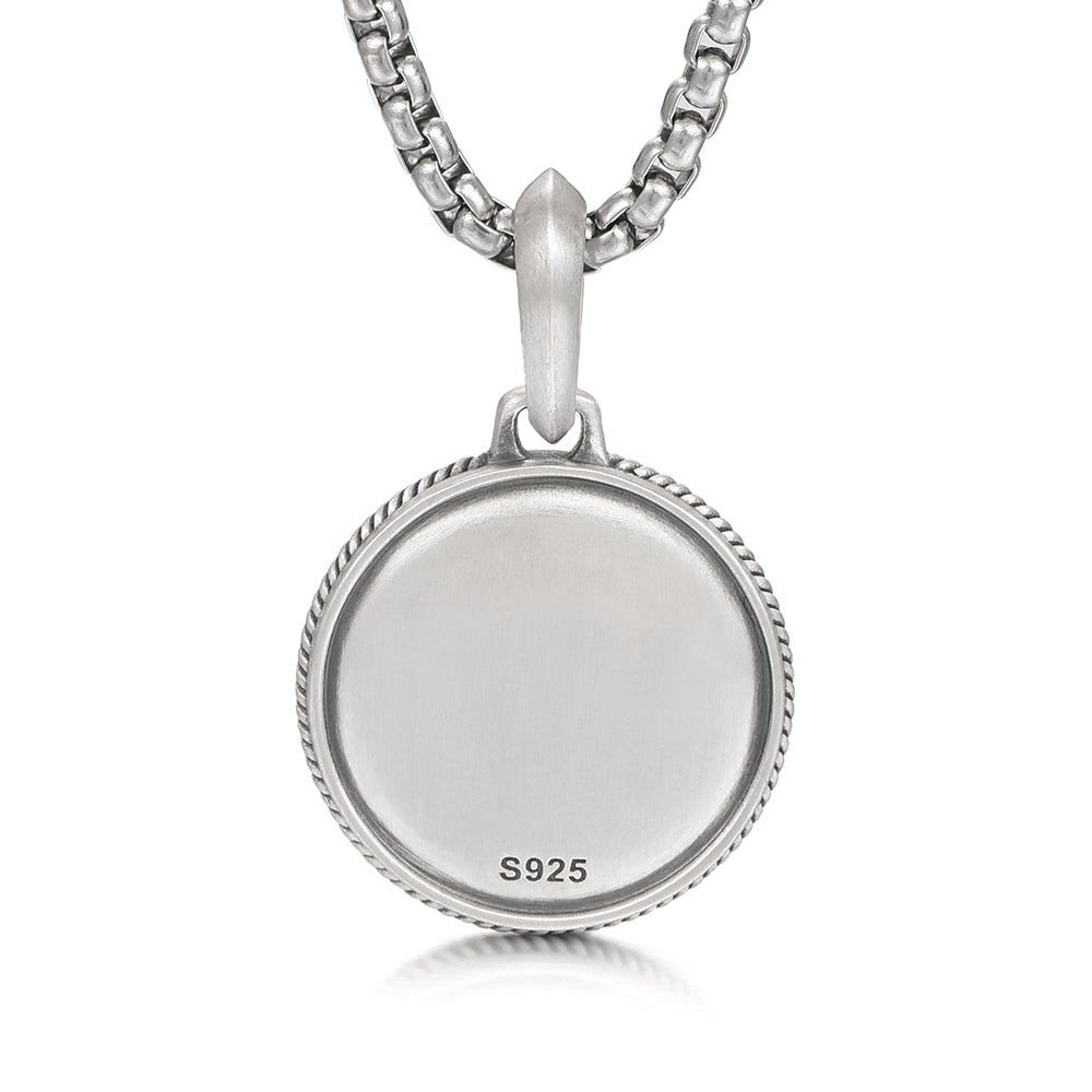 Compass Sterling Silver Necklace Hip Hop Pendants