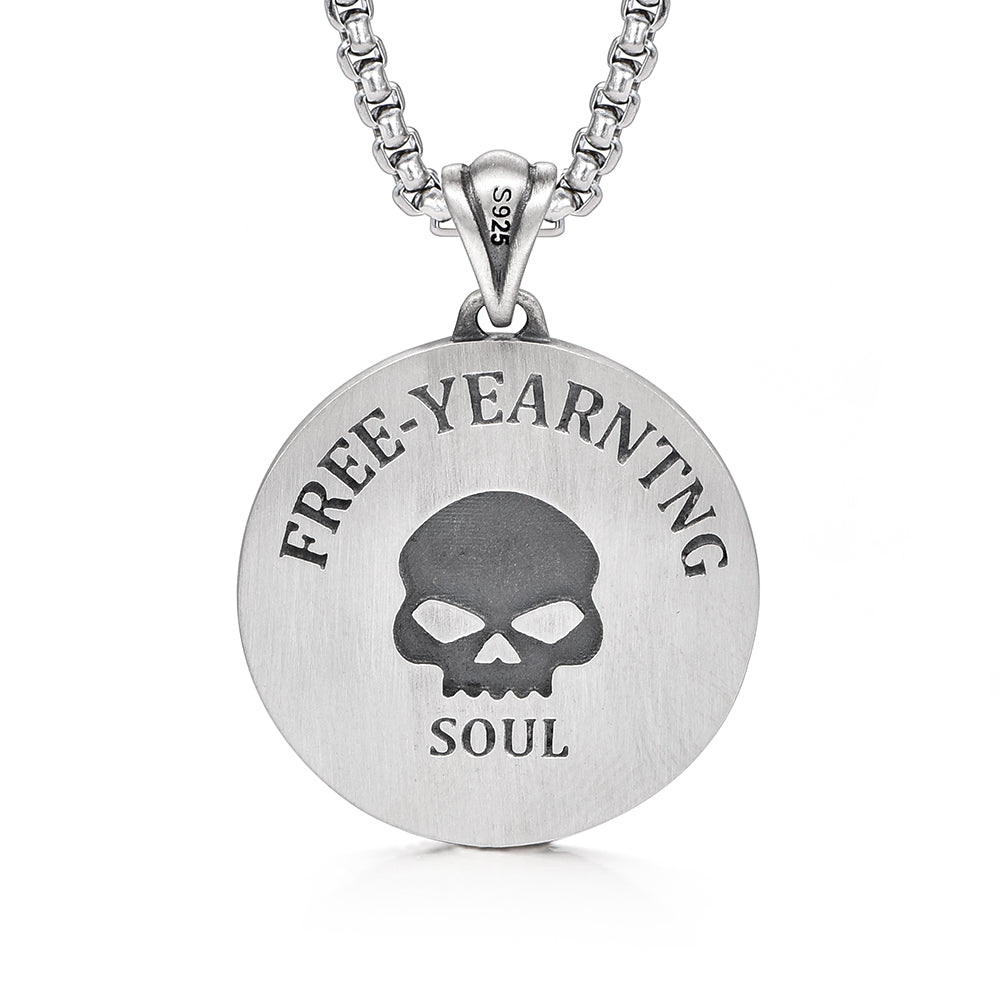 Skull Sterling Silver Necklace Hip Hop Pendants
