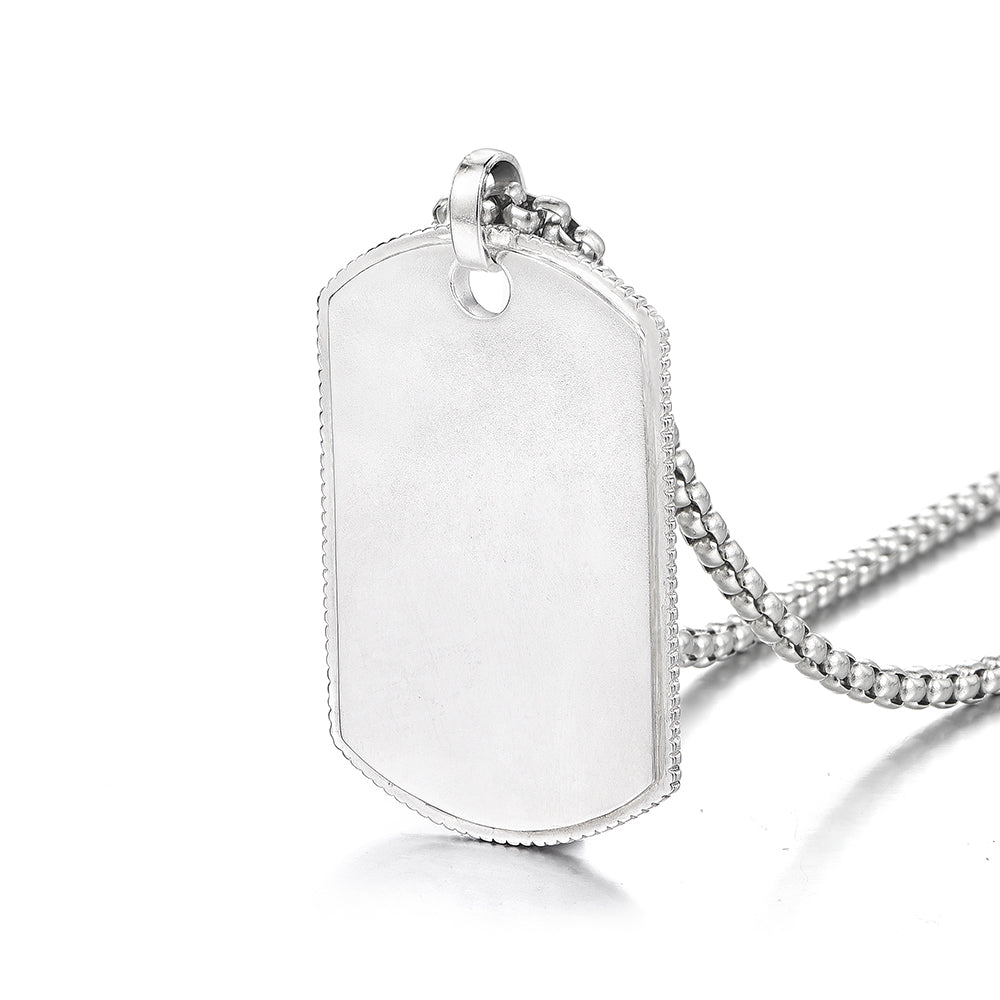 Simple Tag Sterling Silver Pendants