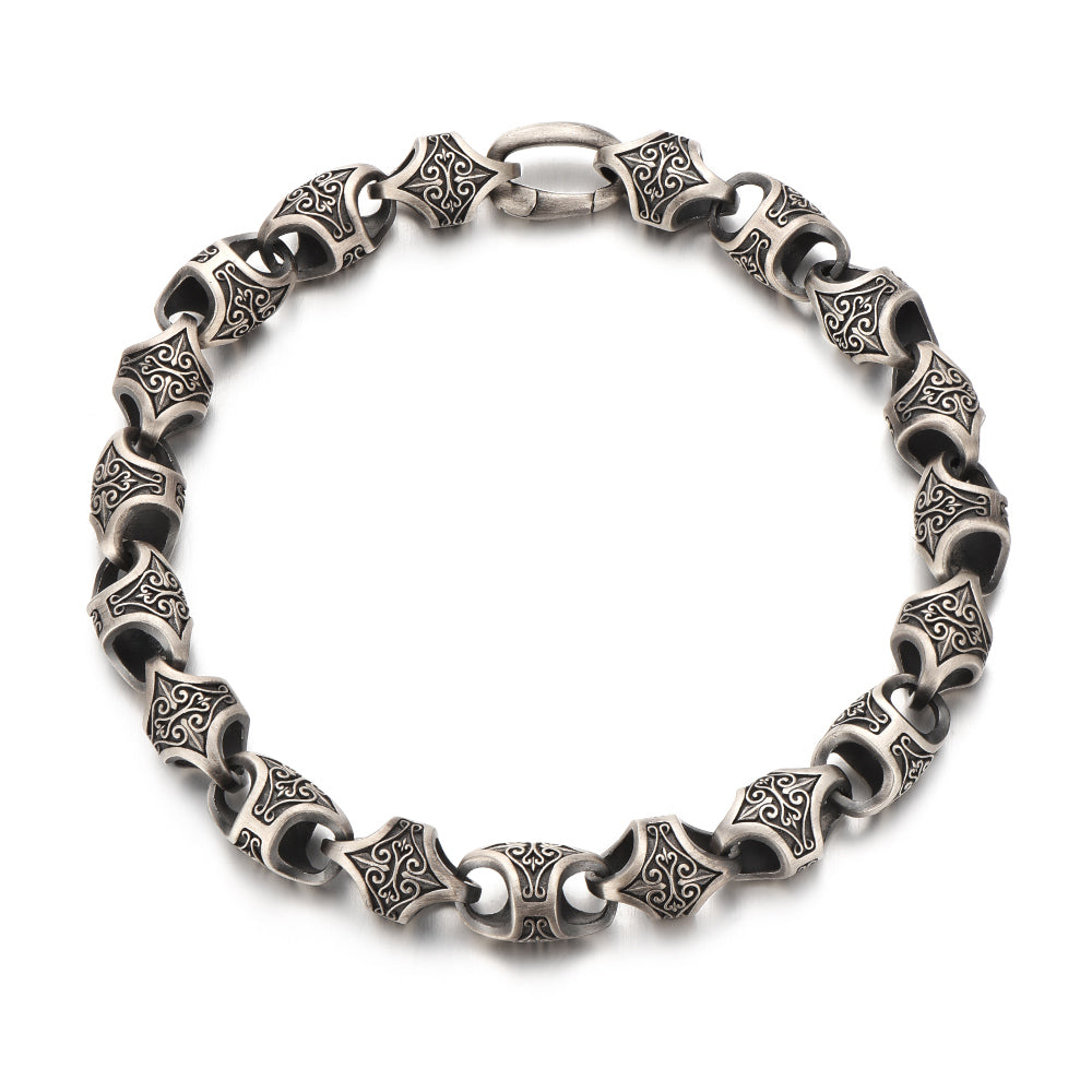 Sterling Silver Baroque Curly Leaf Bracelets