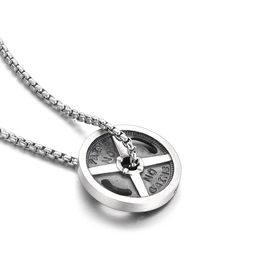 Vintage Barbell Sterling Silver Pendants