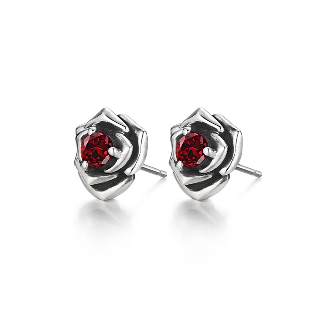 Vintage Rose Gemstone Earrings