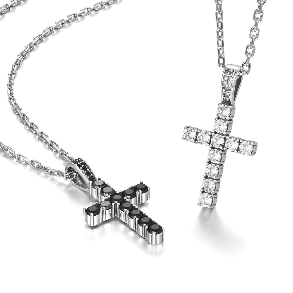 Sterling Silver Cross Couple Pendants
