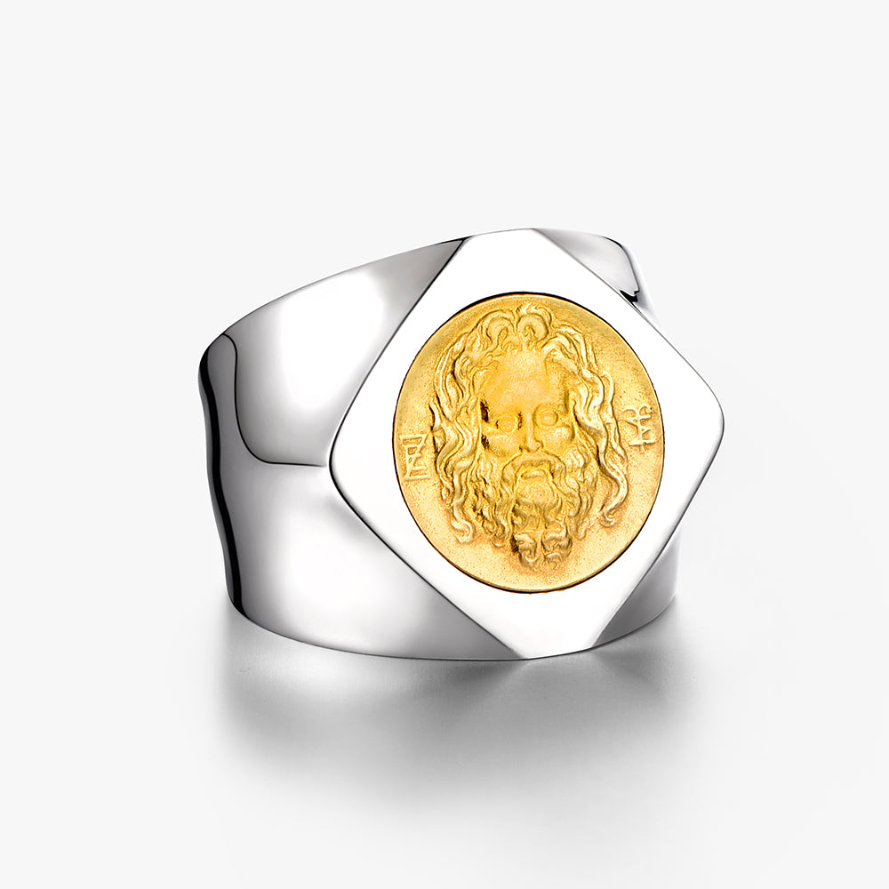 Sterling Silver Poseidon Vintage Rings