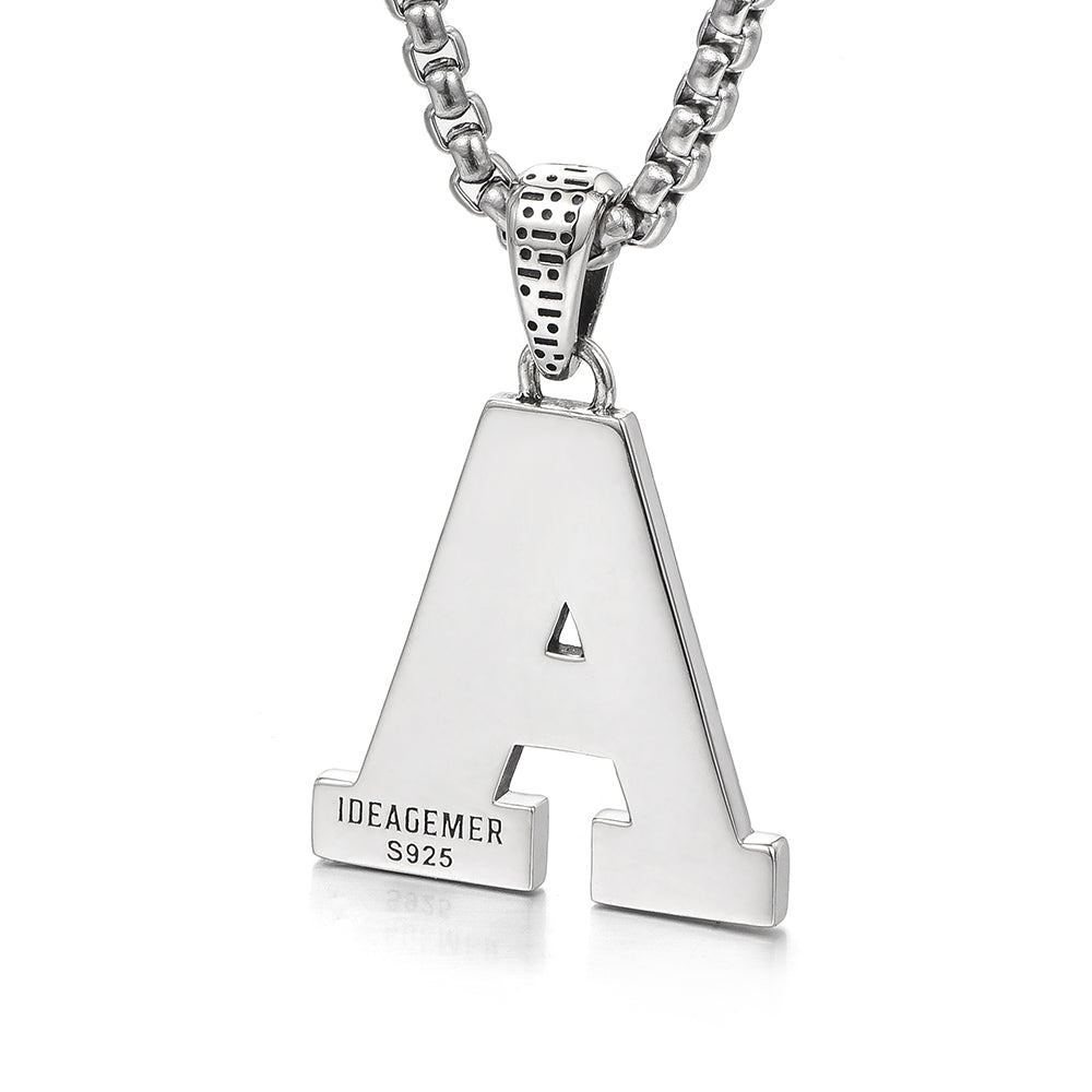 Sterling Silver High Street Hip Hop Character Letter Pendants