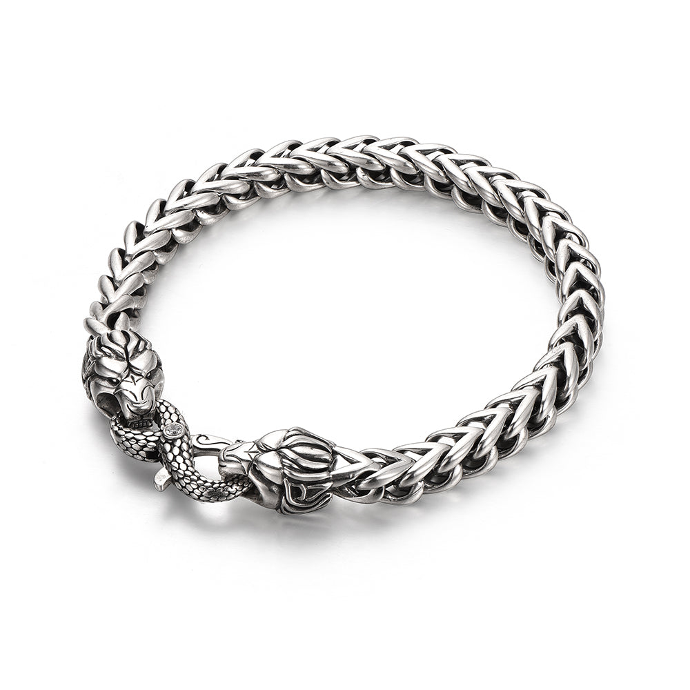 Vintage Lion Sterling Silver Bracelets