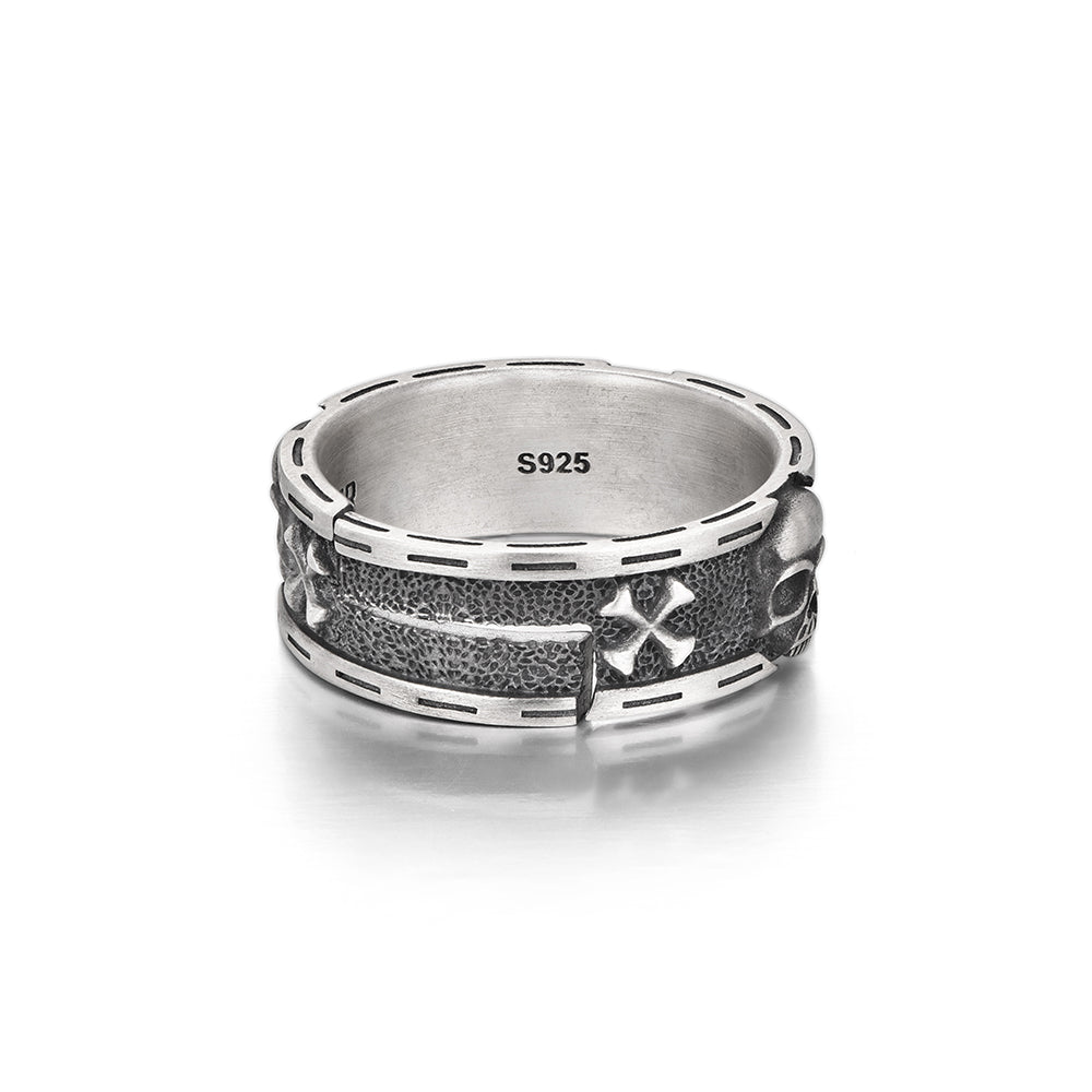 Vintage Hip Hop Skull Sterling Silver Rings