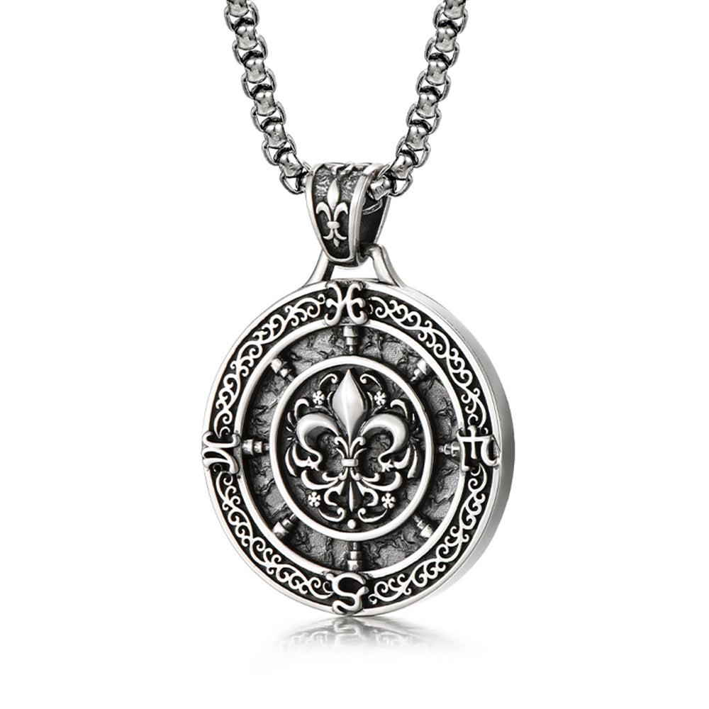 Sterling Silver Vintage Iris Necklace Pendants