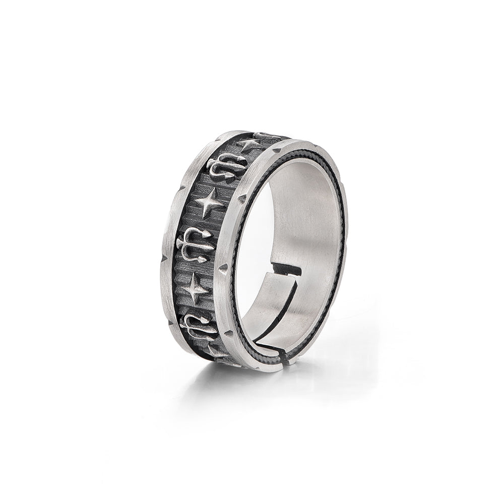 Trident Sterling Silver Rings