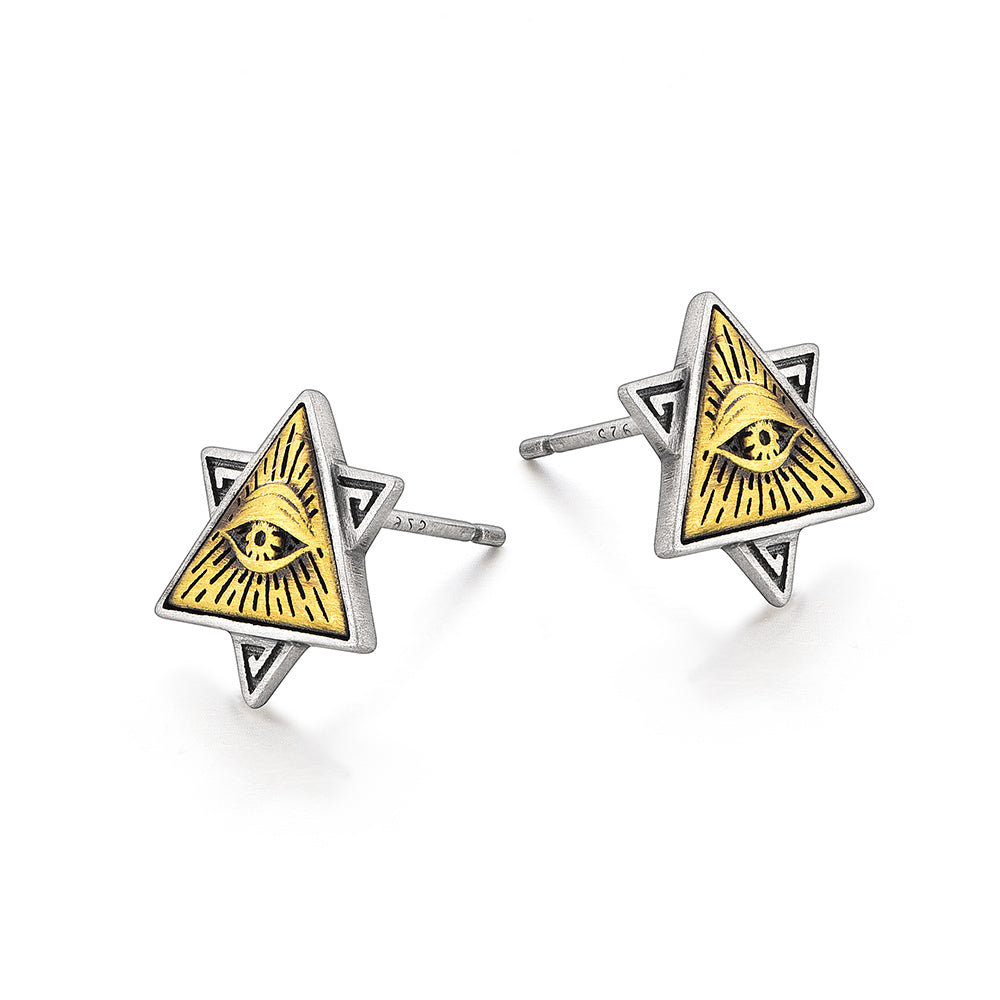 Eye Of God Sterling Silver Earrings
