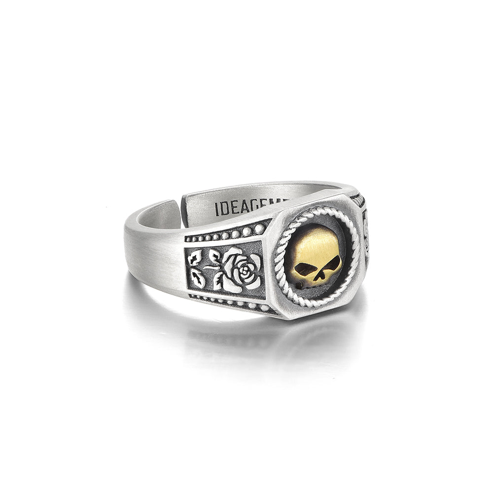Men's Ins Tide High Street Retro Skull Sterling Silver Rings