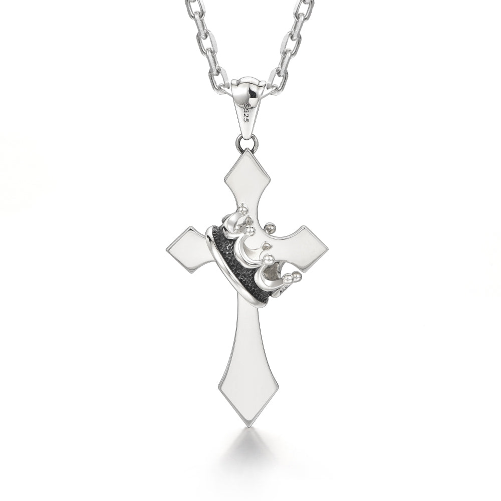 Crown Cross Sterling Silver High Street Pendants