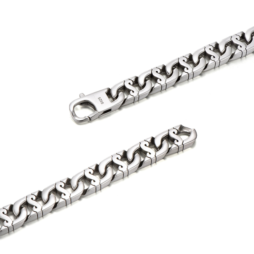 Sterling Silver Dollar Cuban Bracelets
