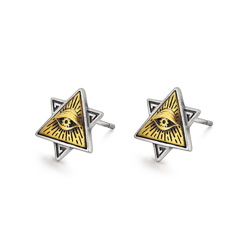 Eye Of God Sterling Silver Earrings