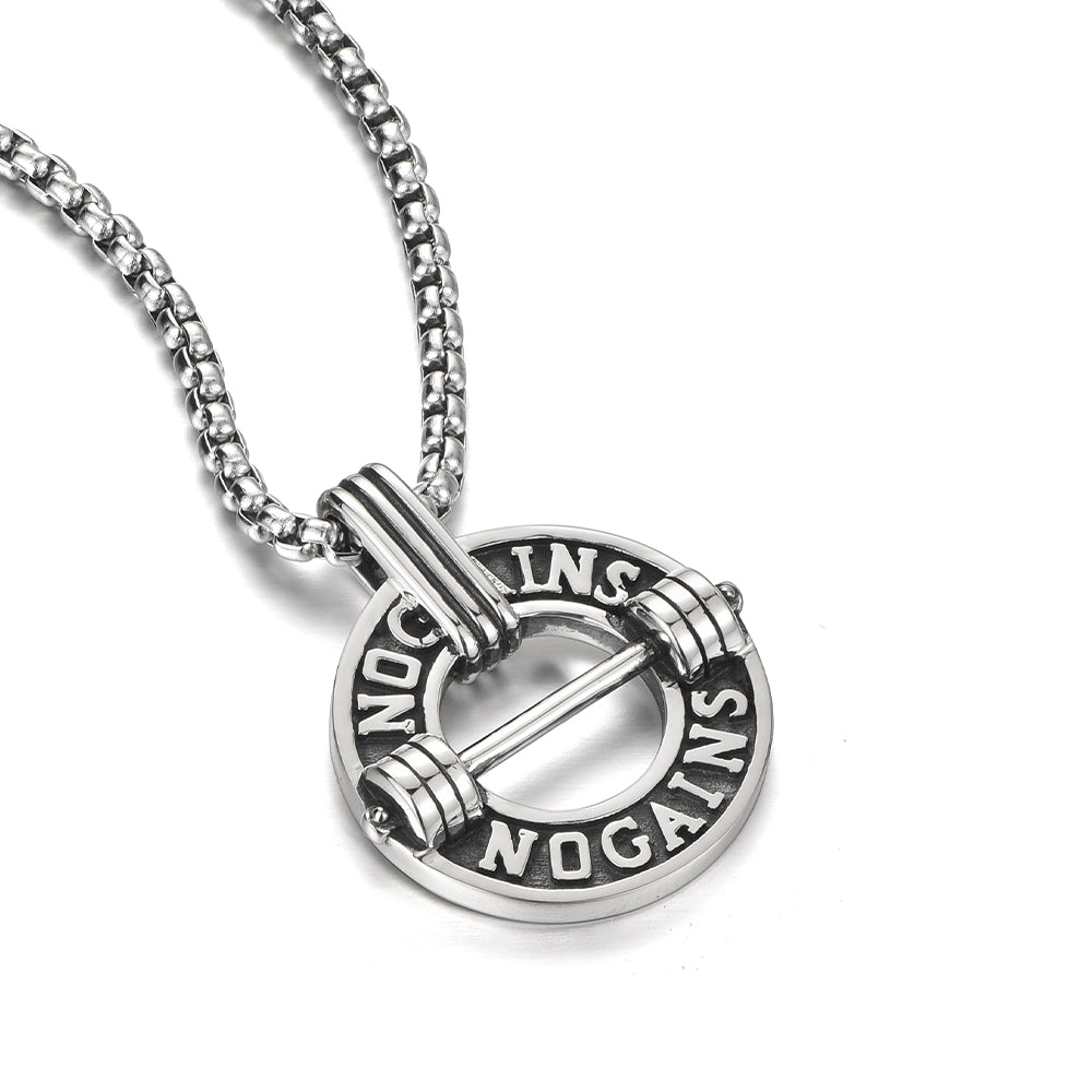 Barbell Sterling Silver Pendants
