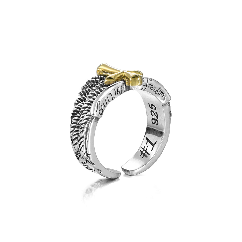 Angel Cross Sterling Silver Rings
