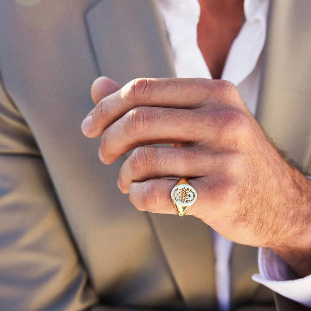 Sterling Silver Signet Men's Custom Rings