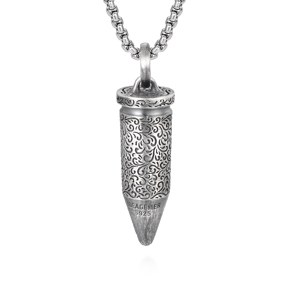 Skull Bullet Sterling Silver Pendants