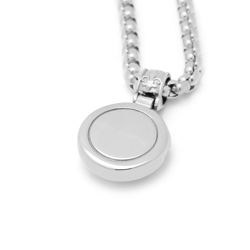 Eye Of Devil Sterling Silver Necklace Black Zircon Pendants