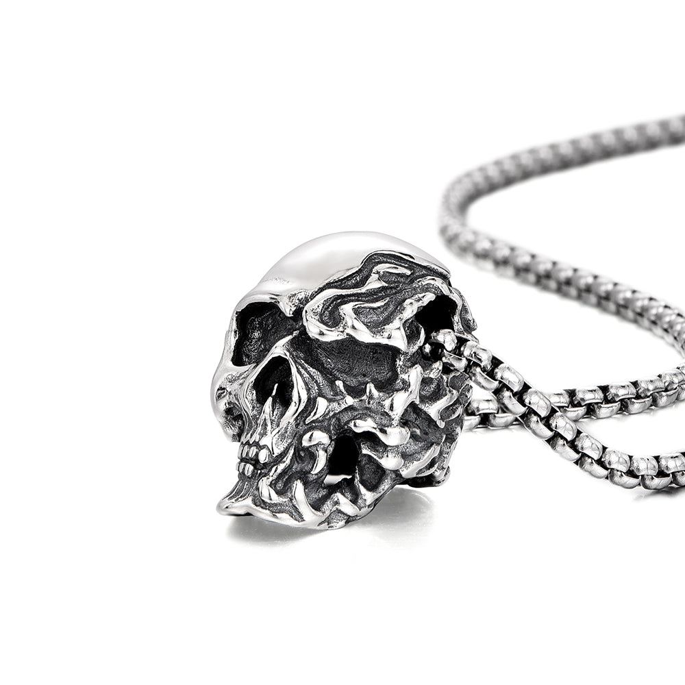 Sterling Silver Vintage Skull Necklace Pendants
