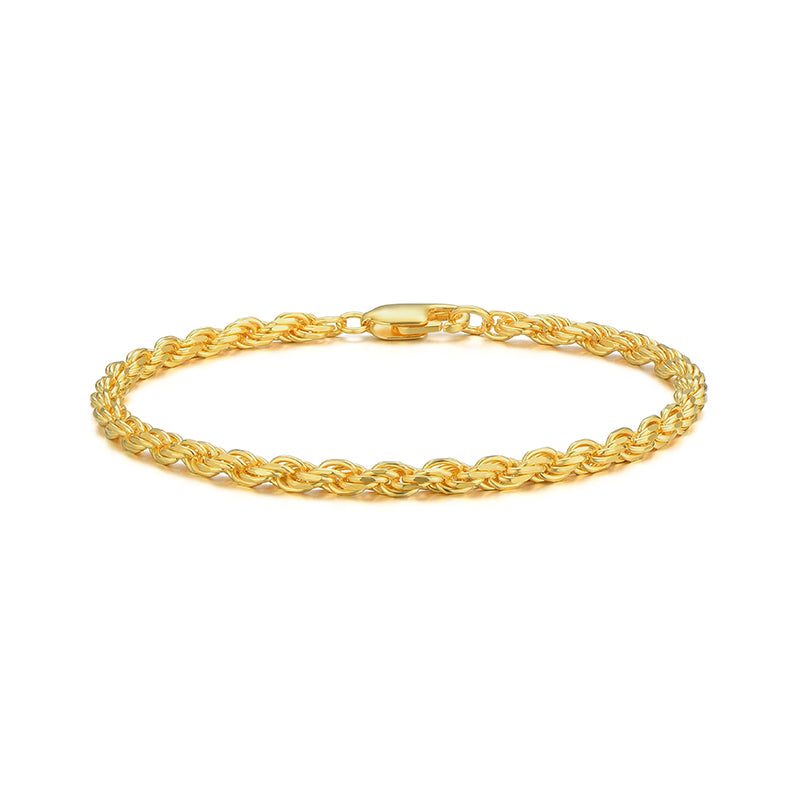 Sterling Silver Gold Plated Fashion Twist Bracelets