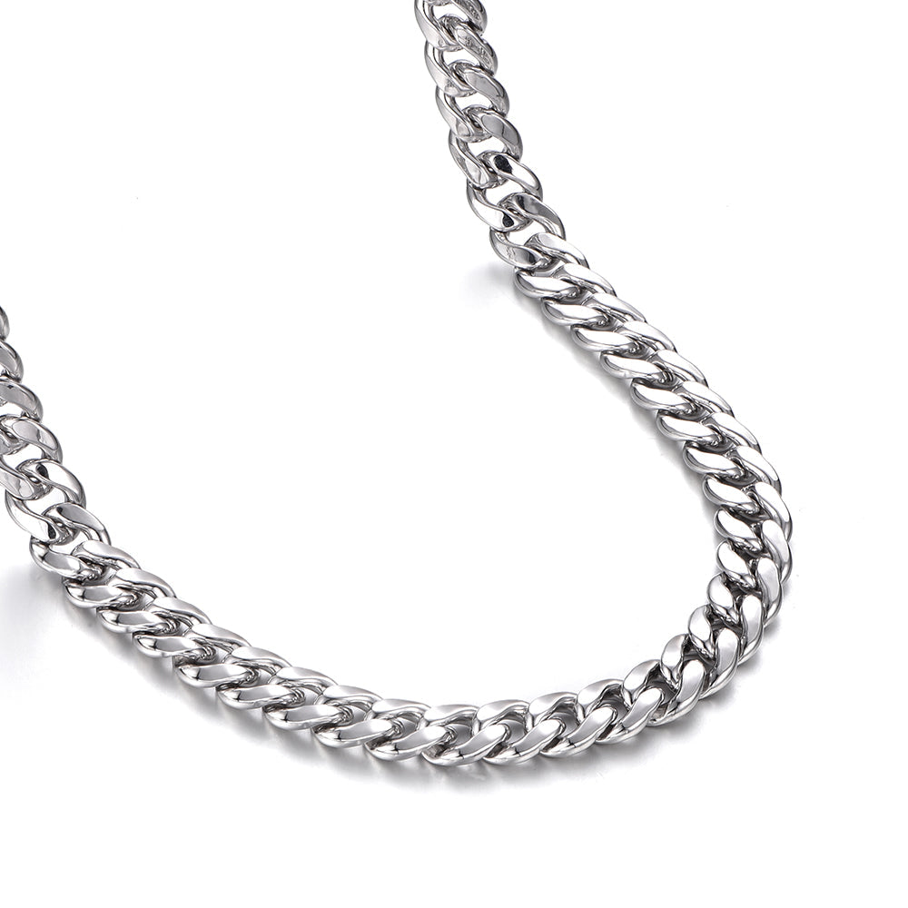 Sterling Silver Cuban Chains-8MM