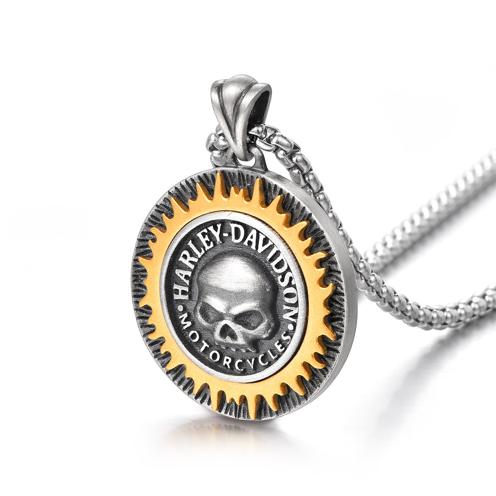 Skull Sterling Silver Necklace Hip Hop Pendants