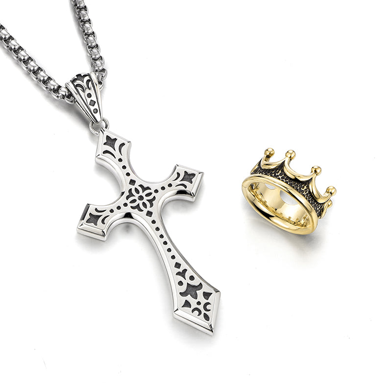 Crown Cross Sterling Silver High Street Pendants
