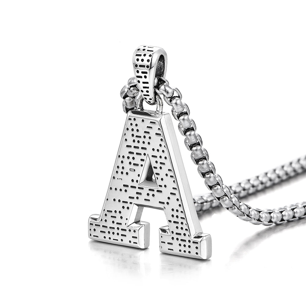 Sterling Silver High Street Hip Hop Character Letter Pendants
