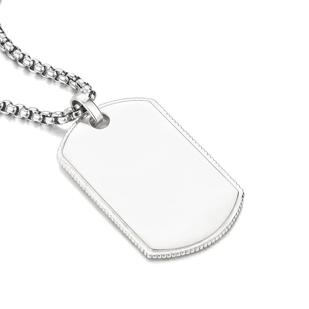 Simple Tag Sterling Silver Pendants