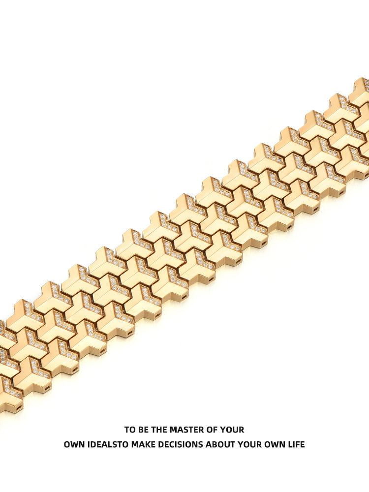 18K Gold Diamond Jewelry Custom Armor Bracelets
