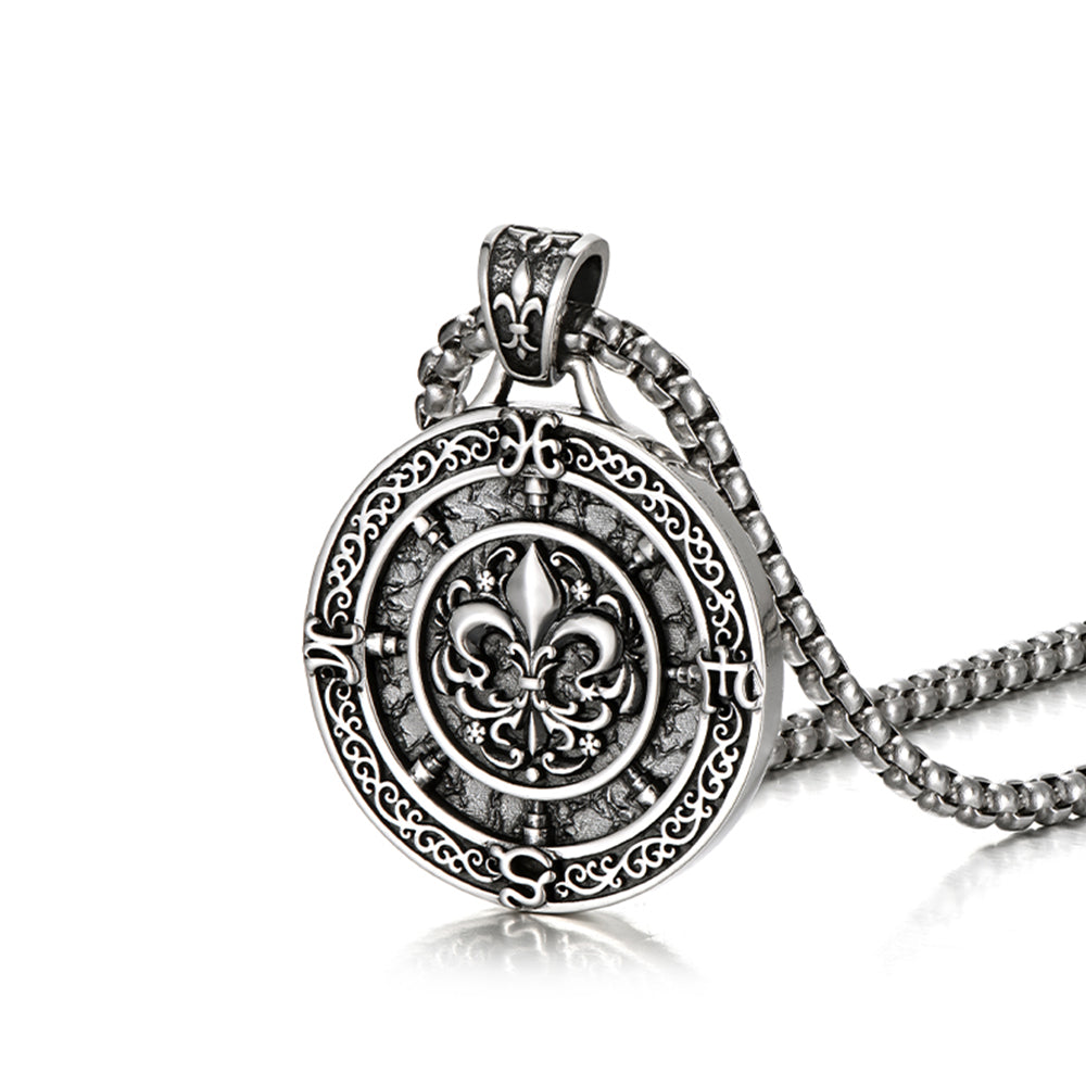 Sterling Silver Vintage Iris Necklace Pendants