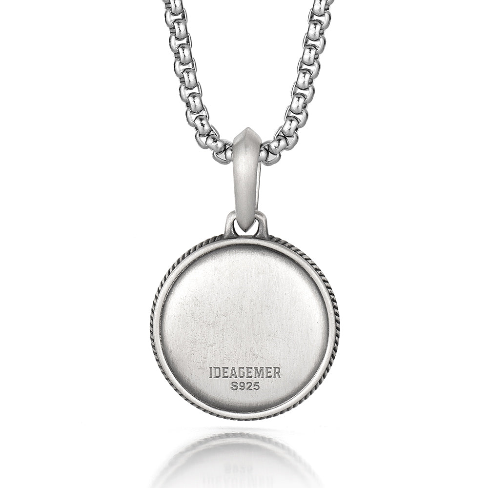 Compass Sterling Silver Necklace Hip Hop Pendants