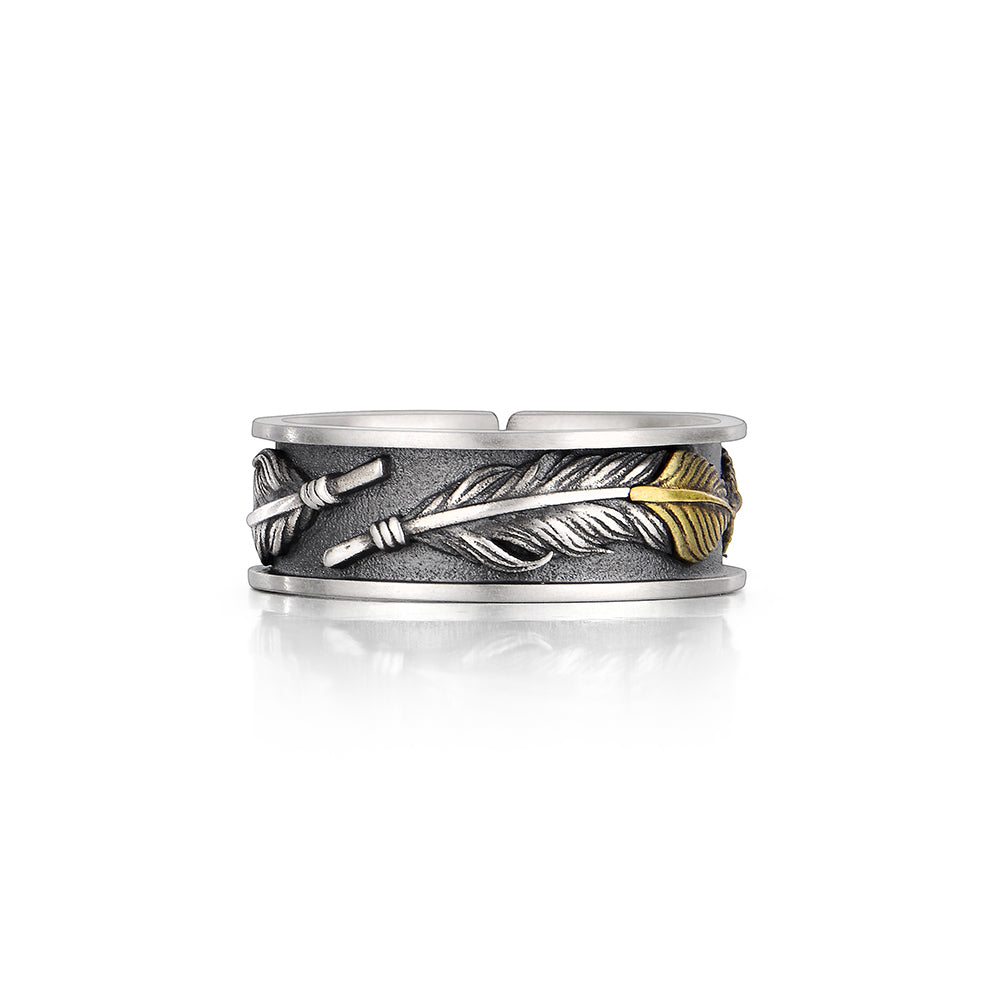 Feather Vintage Sterling Silver Rings