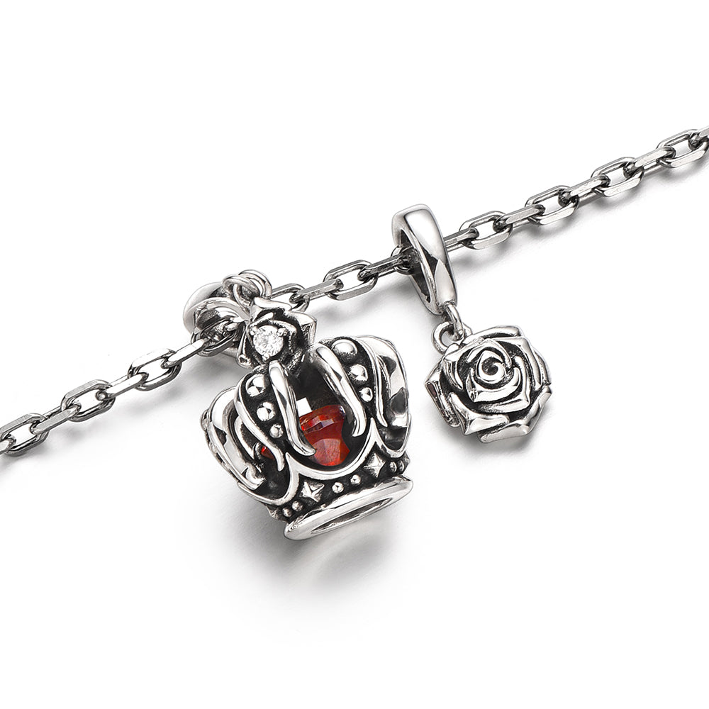 Rose Crown Necklace Pendants