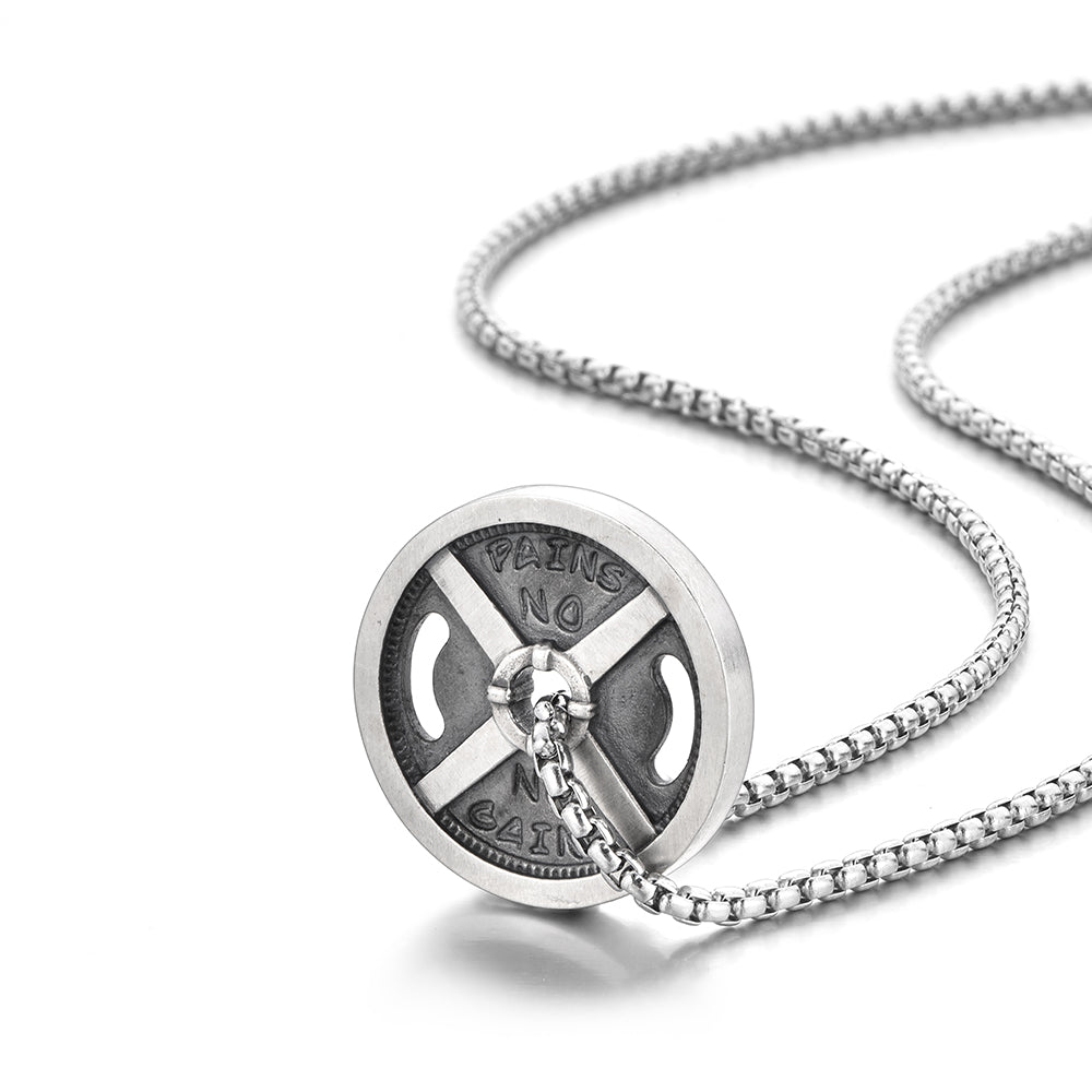 Vintage Barbell Sterling Silver Pendants