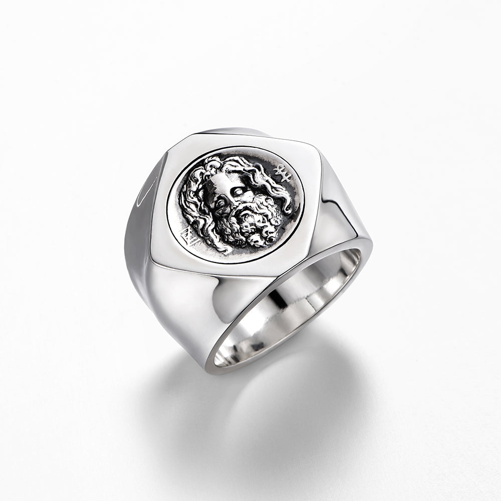 Sterling Silver Poseidon Vintage Rings