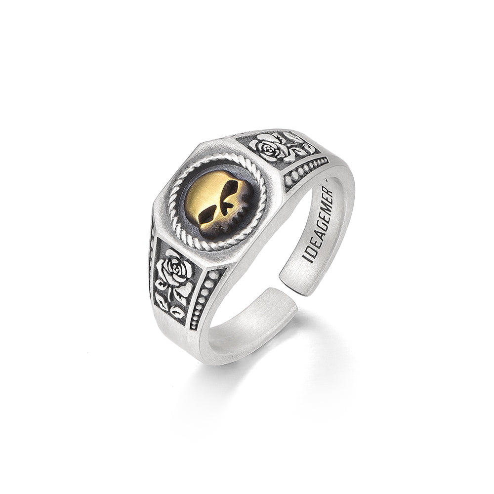 Men's Ins Tide High Street Retro Skull Sterling Silver Rings
