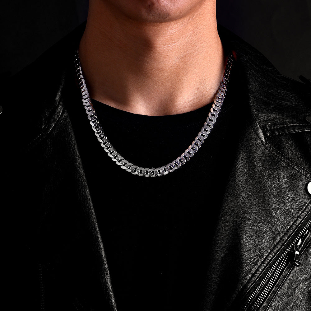 Sterling Silver Cuban Chains-9MM