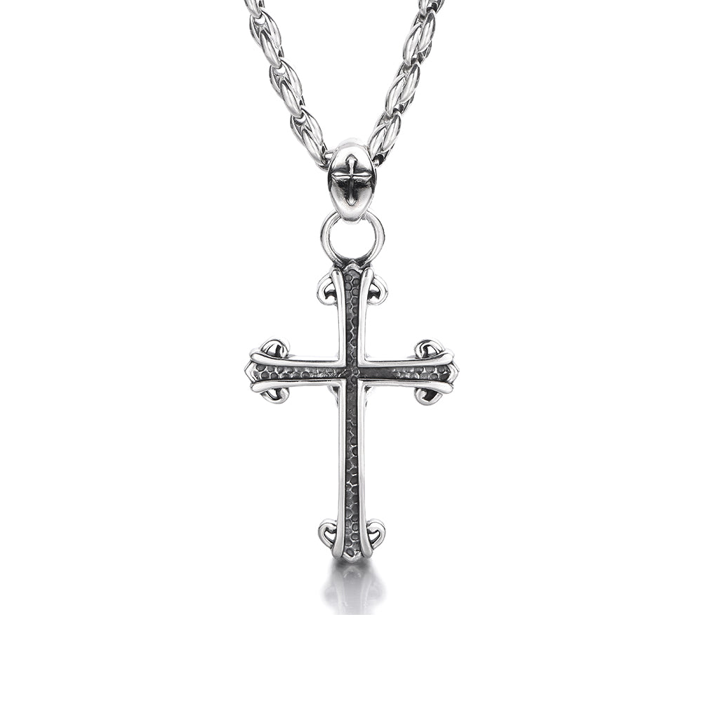 Cross Sterling Silver Skull Pendants