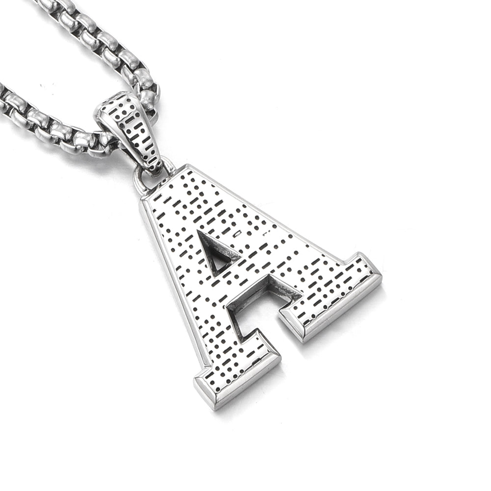 Sterling Silver High Street Hip Hop Character Letter Pendants