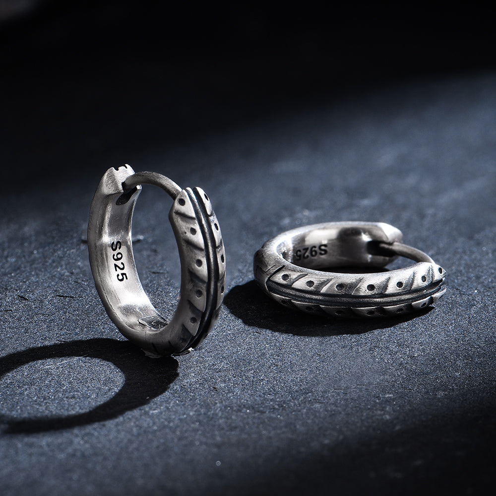 Sterling Silver Niche Design Earrings