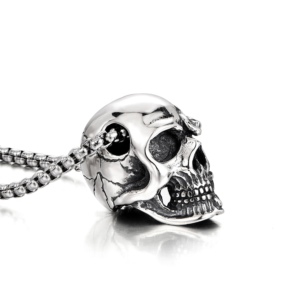Sterling Silver Vintage Skull Necklace Pendants