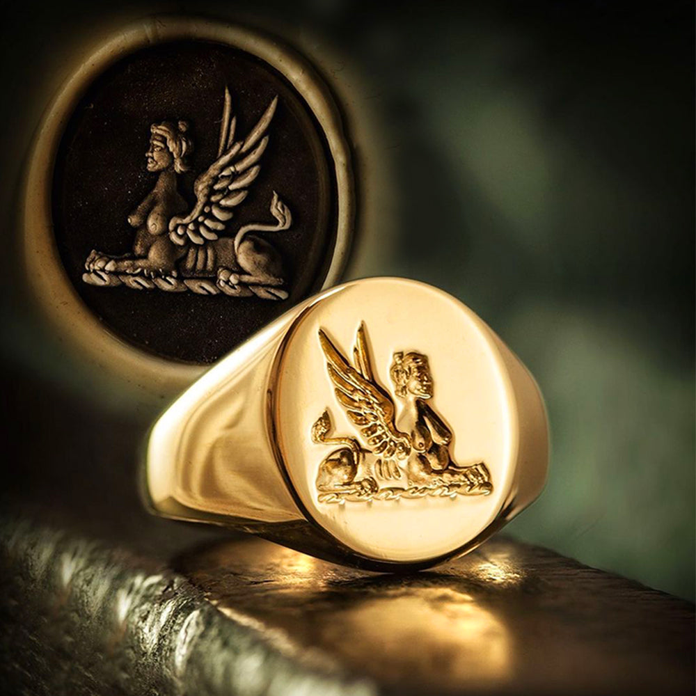 Sterling Silver Signet Men's Custom Rings