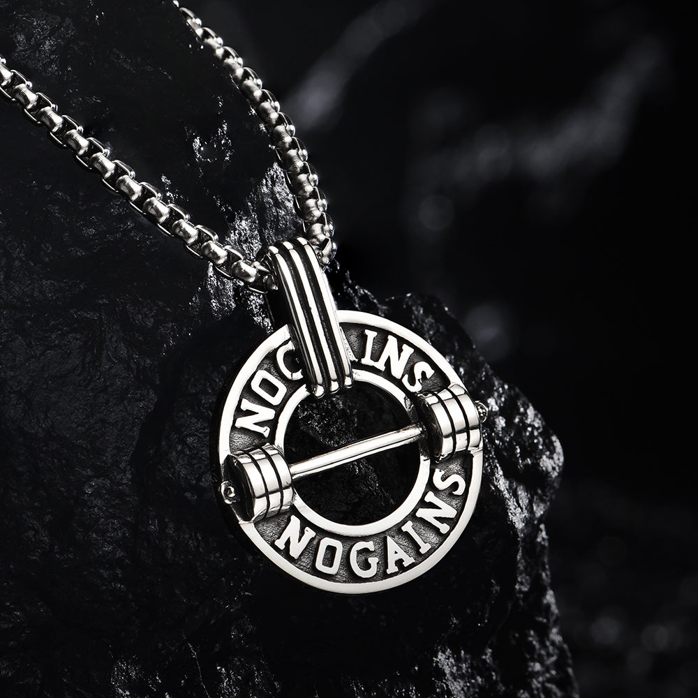 Barbell Sterling Silver Pendants