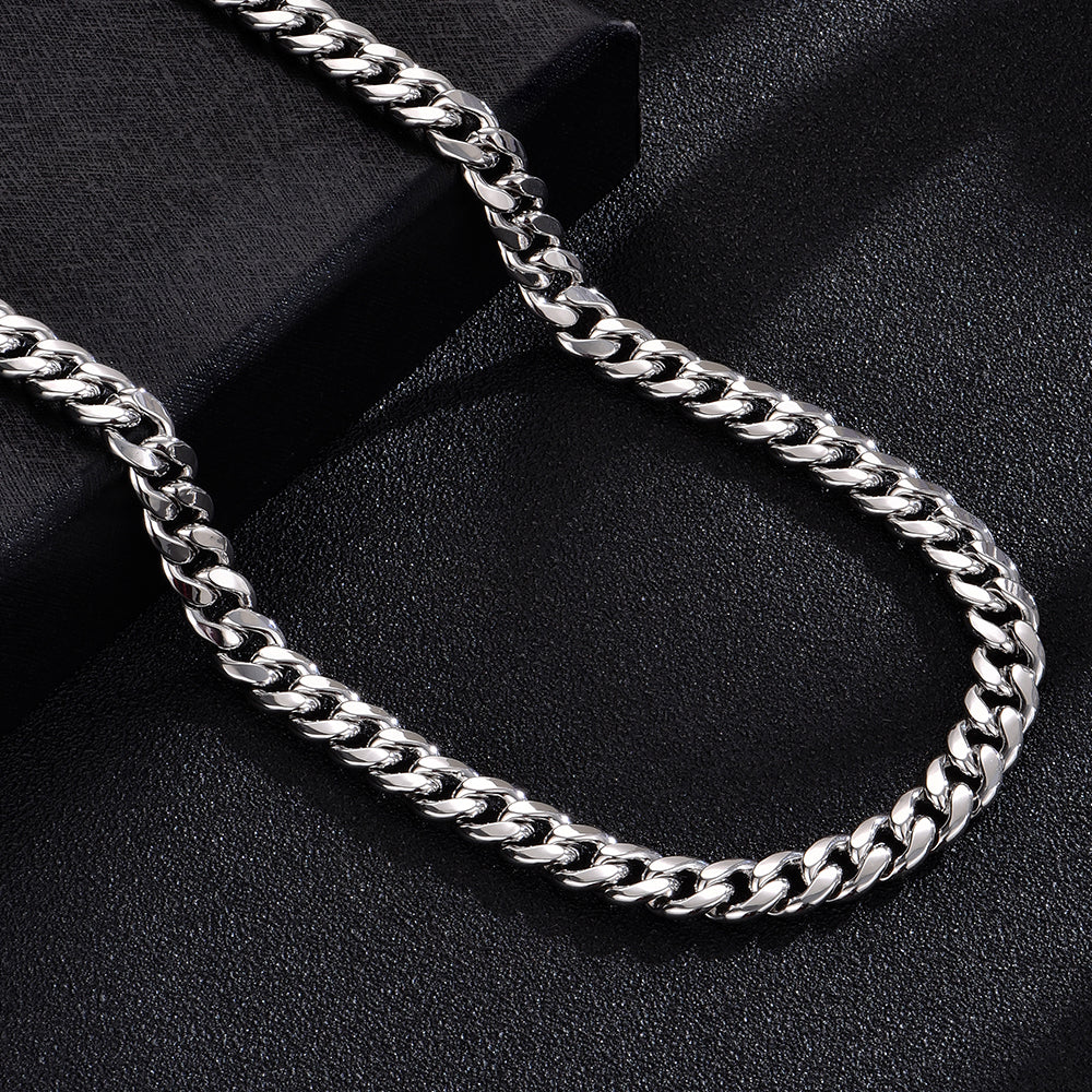 Sterling Silver Cuban Chains-8MM