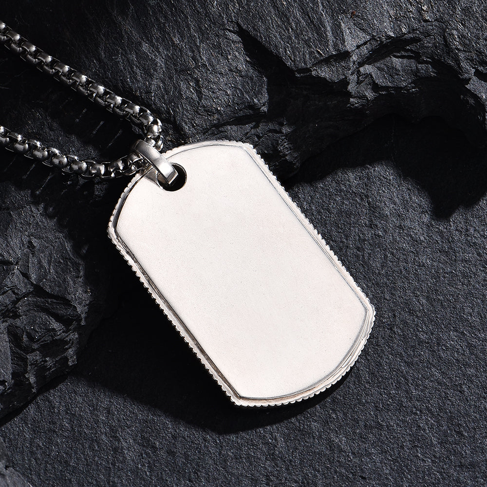 Simple Tag Sterling Silver Pendants