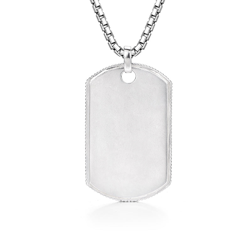 Simple Tag Sterling Silver Pendants