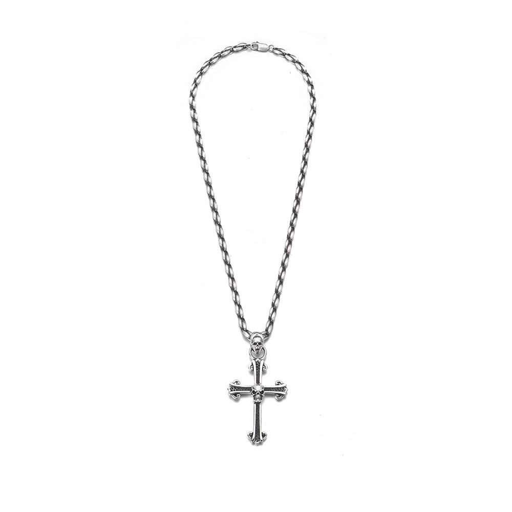 Cross Sterling Silver Skull Pendants